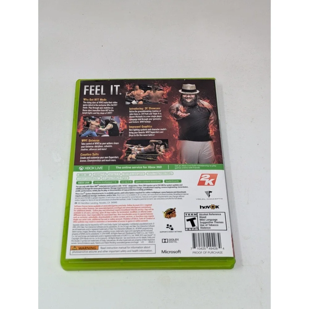 WWE 2K15 Microsoft Xbox 360 2014 w/ Manual‎ Complete | CIB | Tested